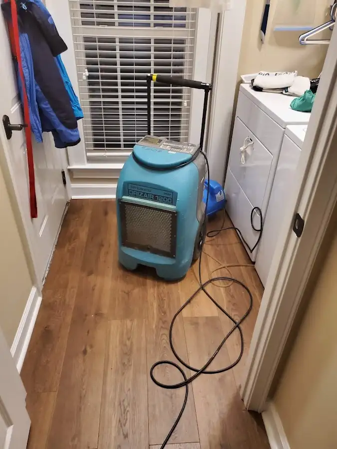 Commercial dehumidifier deployed for Flood Damage Cleanup in Adel